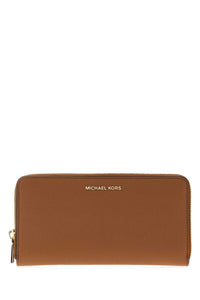 Michael By Michael Kors Women Caramel Leather Jet Set Wallet