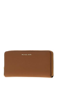 Michael By Michael Kors Women Caramel Leather Jet Set Wallet