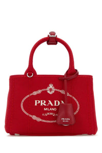Prada Women Red Canvas Mini Prada Jardiniã¨Re Handbag