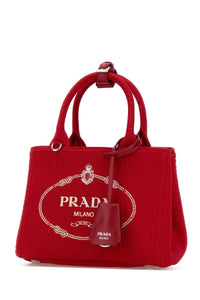 Prada Women Red Canvas Mini Prada Jardiniã¨Re Handbag