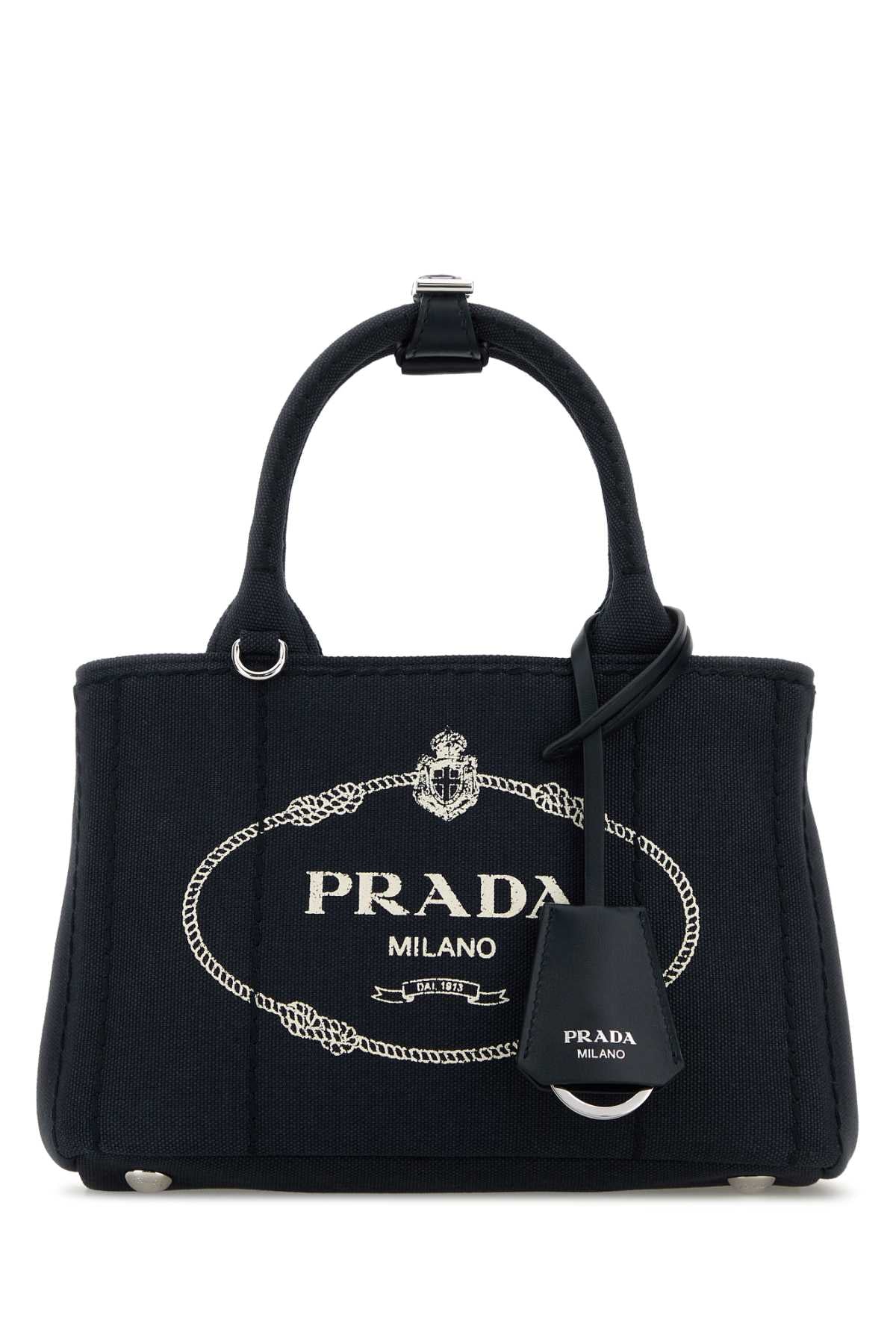 Prada Women Dark Blue Canvas Mini Prada Jardiniã¨Re Handbag