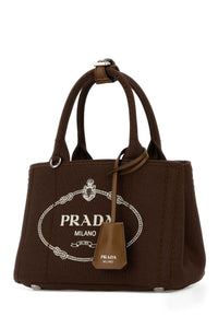 Prada Women Brown Canvas Mini Prada Jardiniã¨Re Handbag