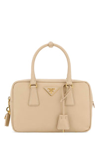 Prada Women Sand Leather Handbag