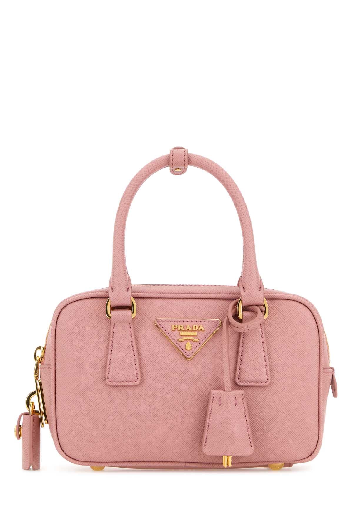 Prada Women Pink Leather Handbag