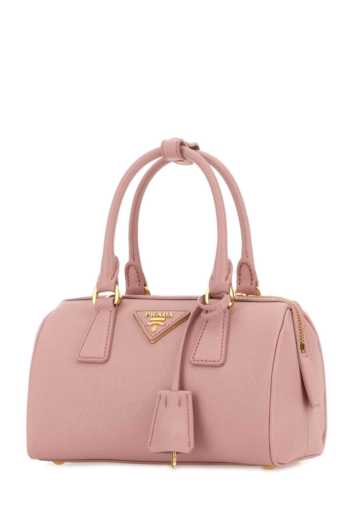 Prada Women Pink Leather Handbag