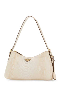 Prada Women Ivory Leather Aimee Shoulder Bag