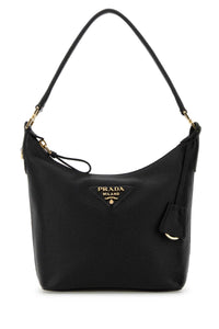 Prada Women Black Leather Shoulder Bag