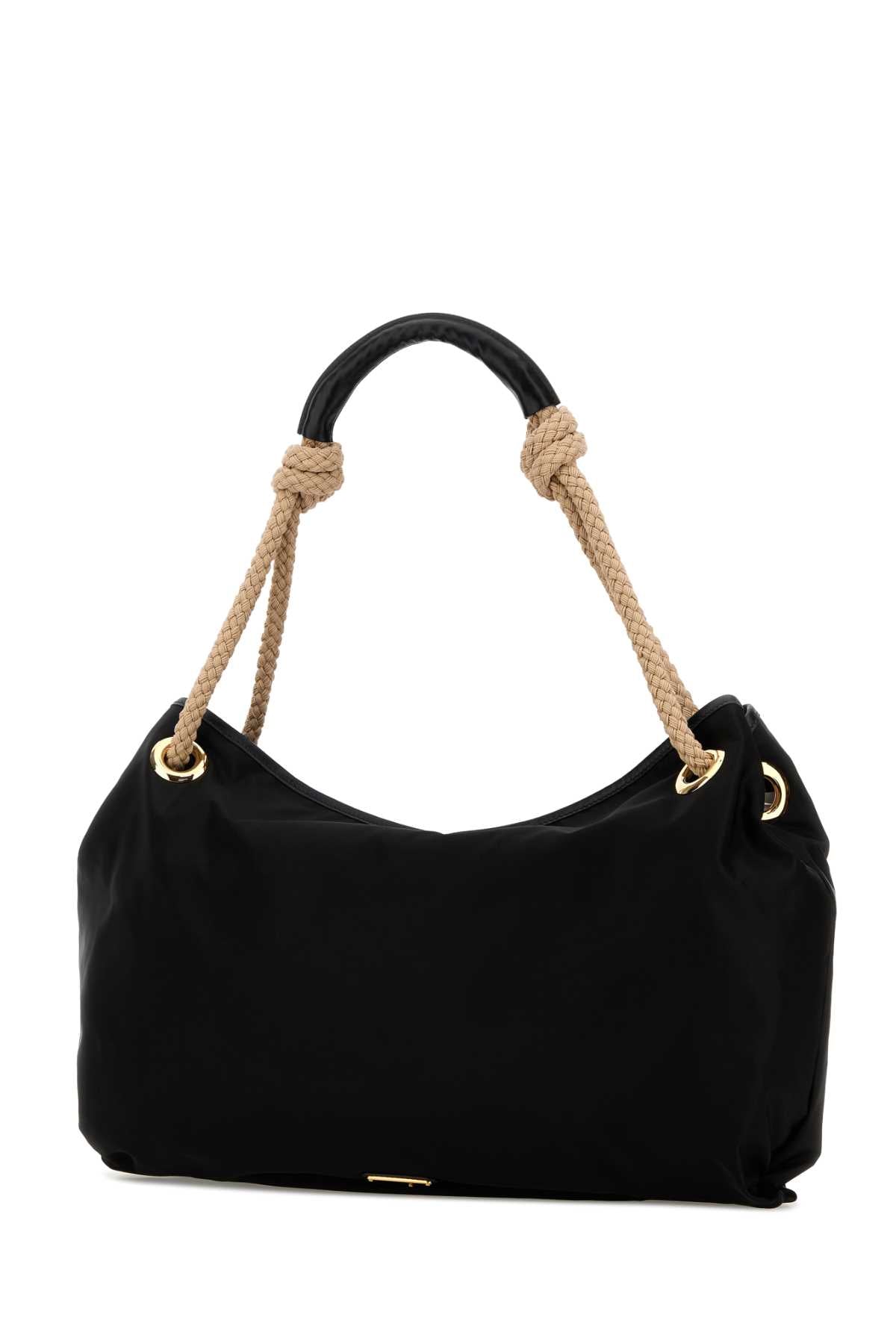 Prada Women Black Fabric Shopping Bag