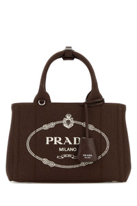 Prada Women Brown Canvas Small Prada Jardiniã¨Re Handbag