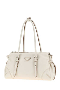 PRADA Prada Women Chalk Leather Medium Prada Bonnie Shoulder Bag