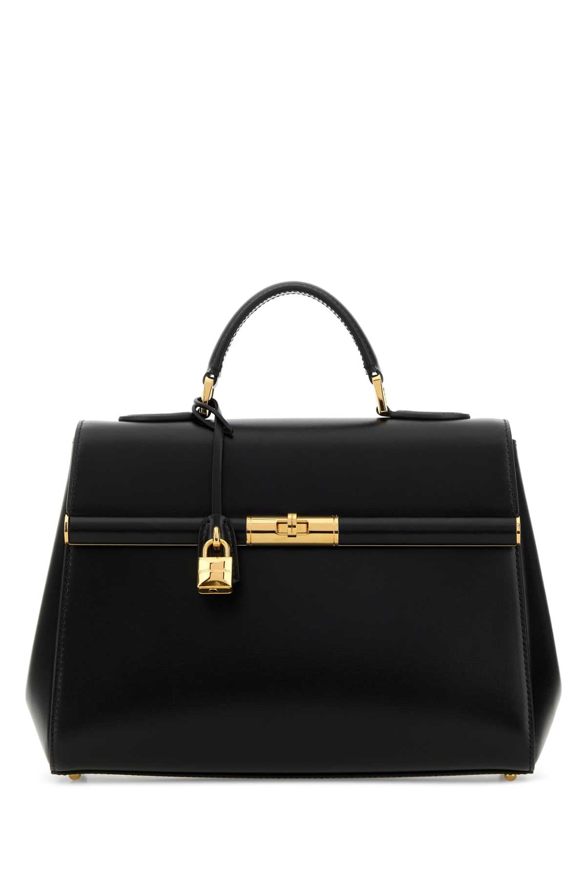 DOLCE & GABBANA Dolce & Gabbana Women Black Leather Marlene Handbag