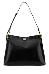 Dolce & Gabbana Women Black Leather Large Vittoria Shopping Bag