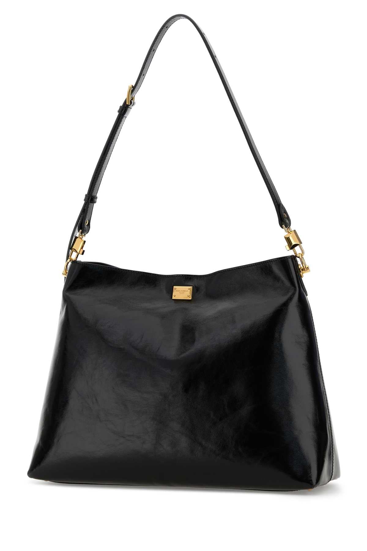 Dolce & Gabbana Women Black Leather Large Vittoria Shopping Bag