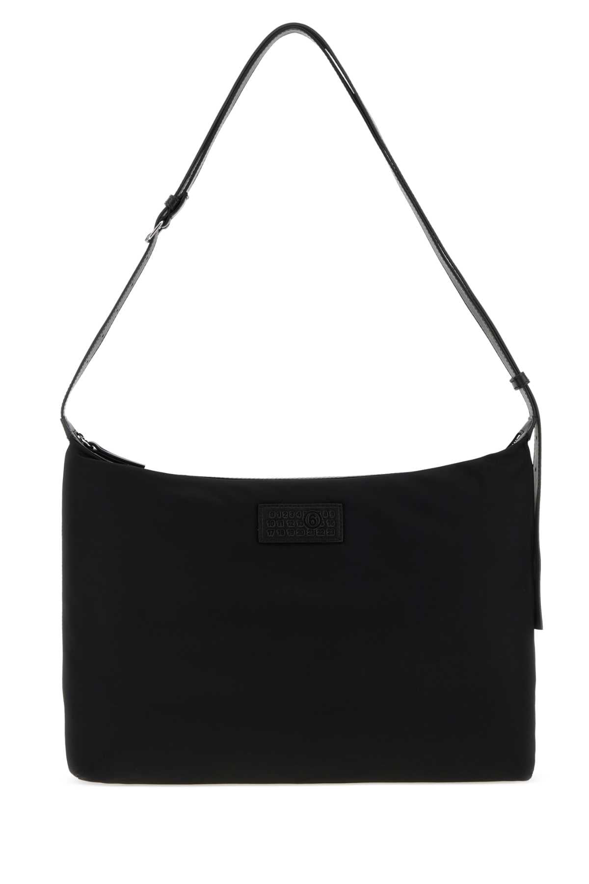 Mm6 Maison Margiela Women Black Canvas Shopping Bag