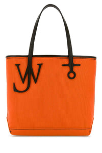 Jw Anderson Women Orange Canvas Small Anchor Bucket Bag