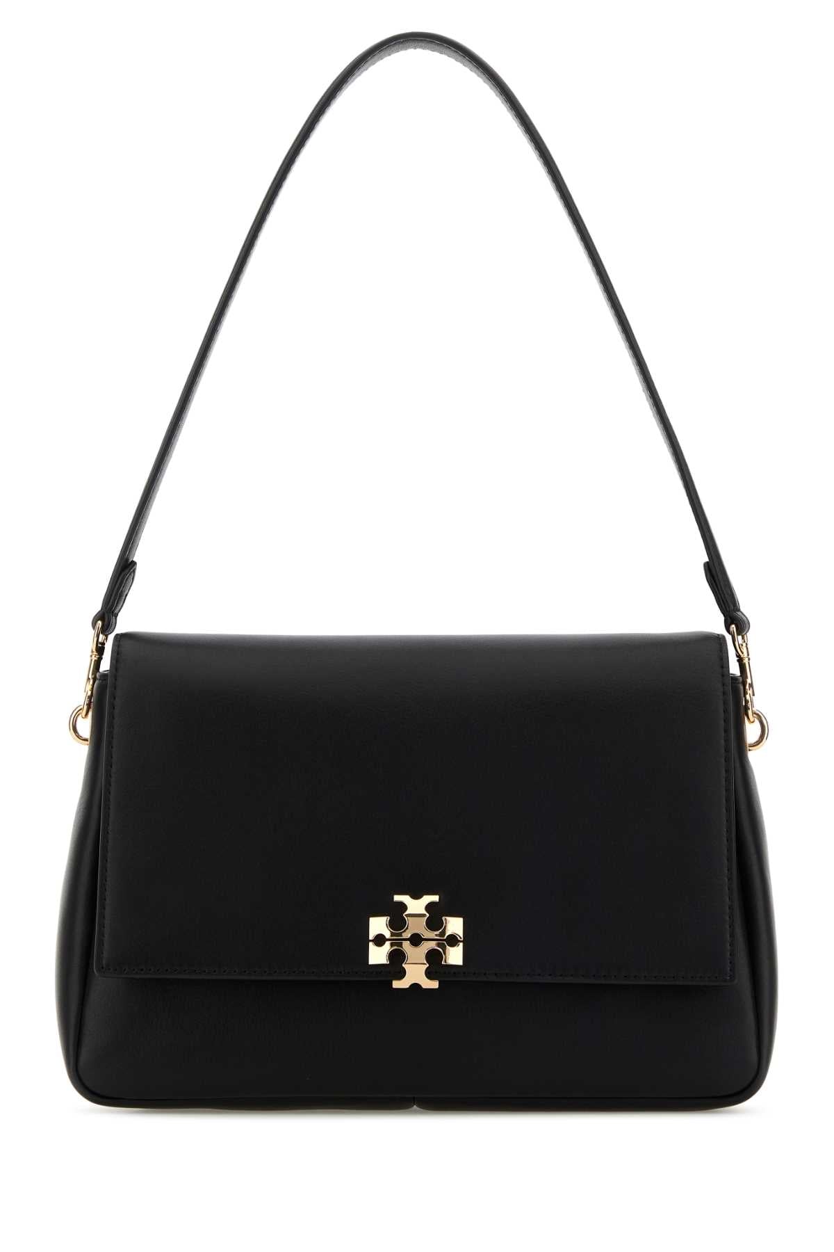 TORY BURCH Tory Burch Women Black Leather Charlie Shoulder Bag