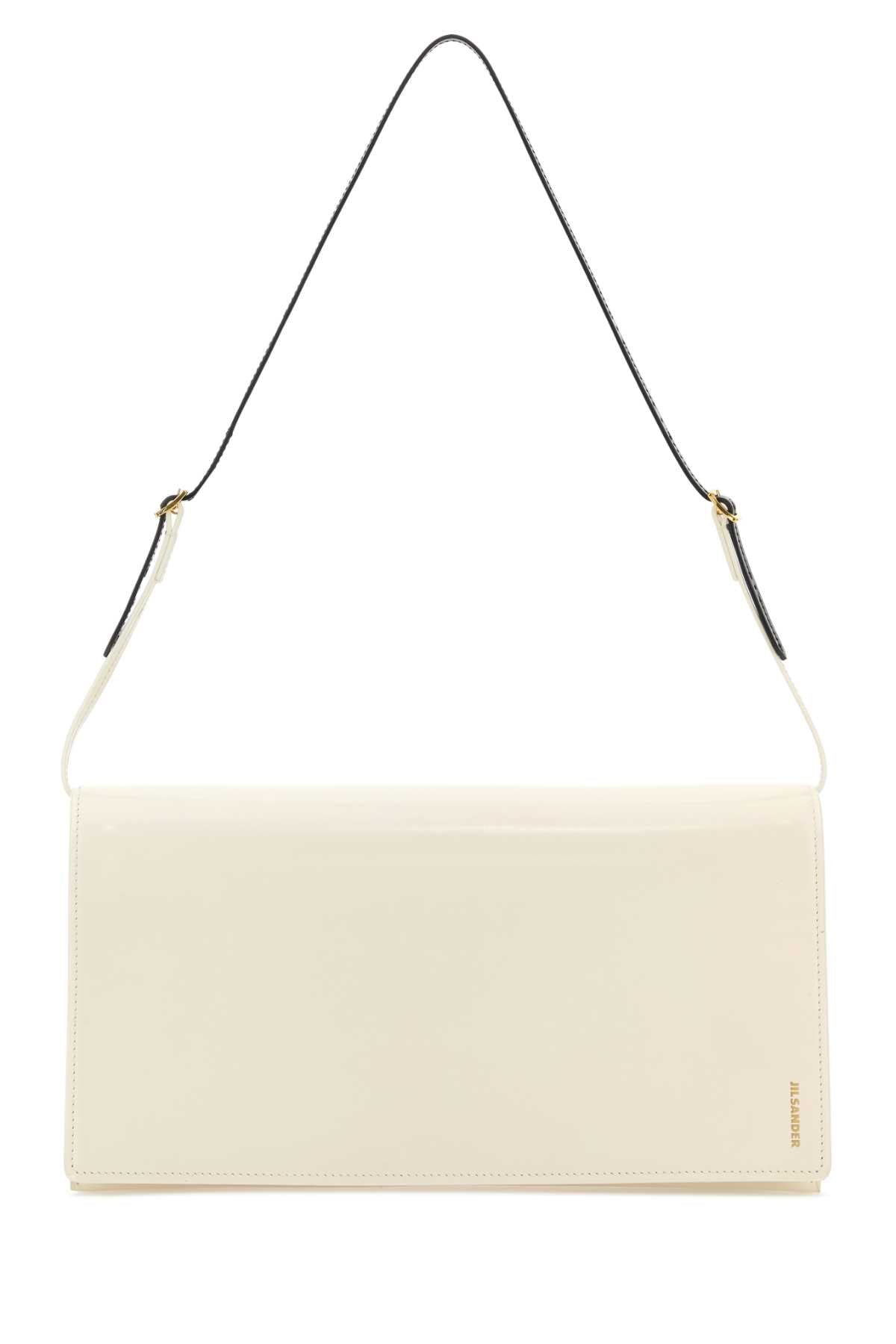 JIL SANDER Jil Sander Women White Leather Medium File Shoulder Bag