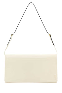 JIL SANDER Jil Sander Women White Leather Medium File Shoulder Bag