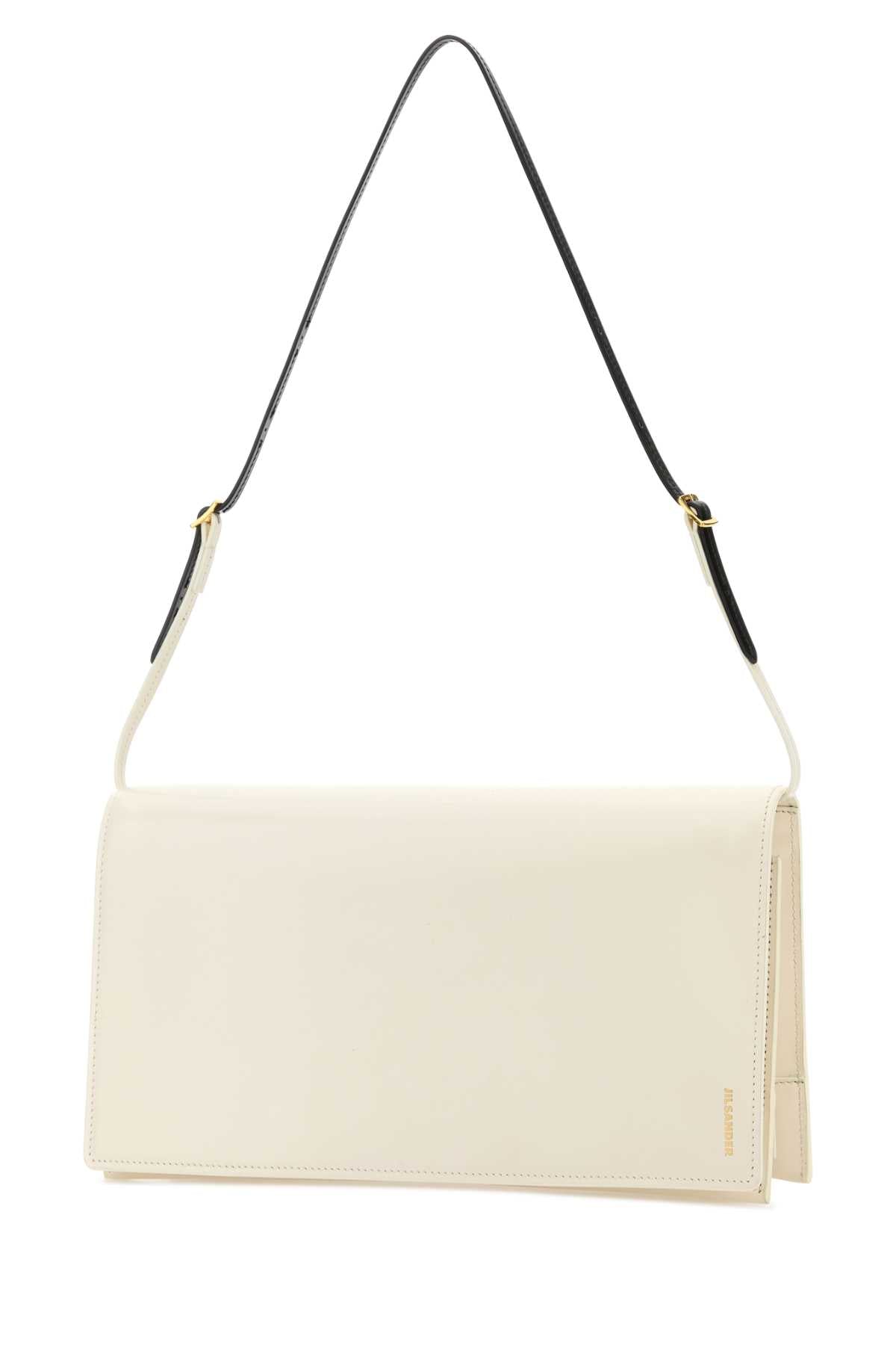 JIL SANDER Jil Sander Women White Leather Medium File Shoulder Bag