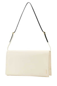 JIL SANDER Jil Sander Women White Leather Medium File Shoulder Bag