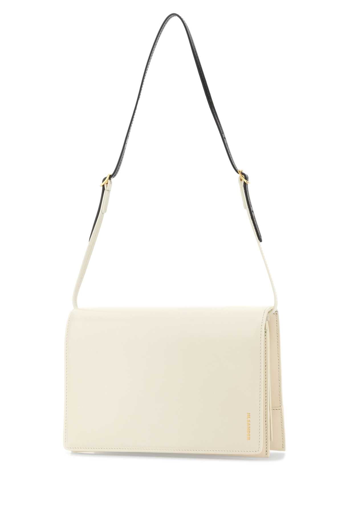 Jil Sander Women Ivory Leather Small File Shoulder Bag