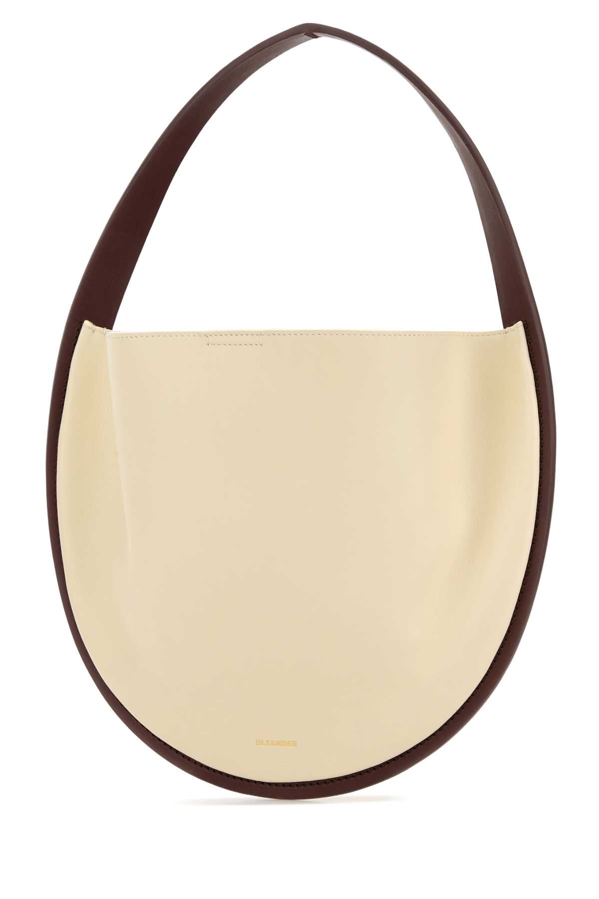 JIL SANDER Jil Sander Women Ivory Leather Pivot Shoulder Bag