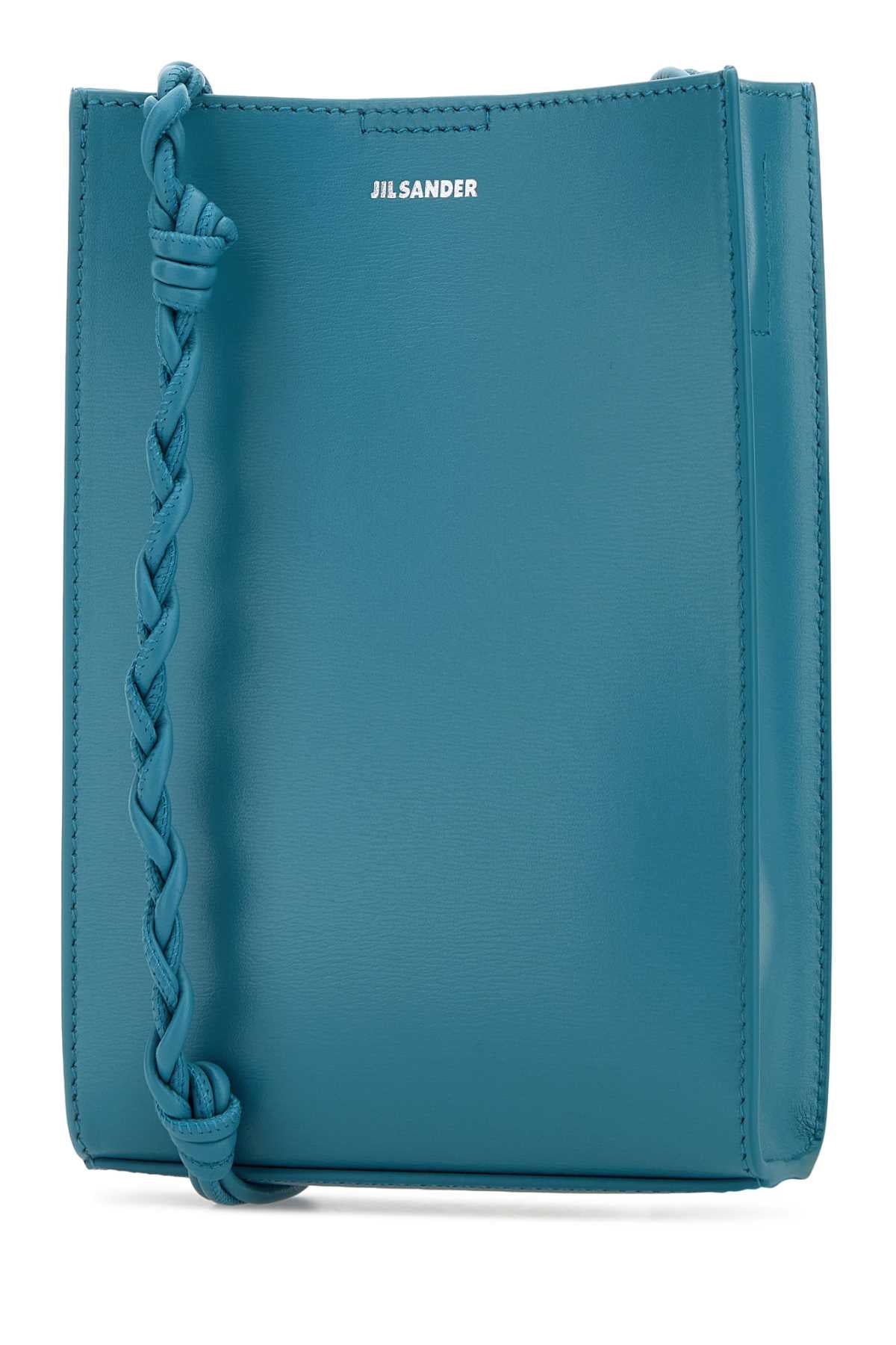 JIL SANDER Jil Sander Women Turquoise Leather Small Tangle Shoulder Bag