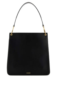 JIL SANDER Jil Sander Women Black Leather Otto Shoulder Bag