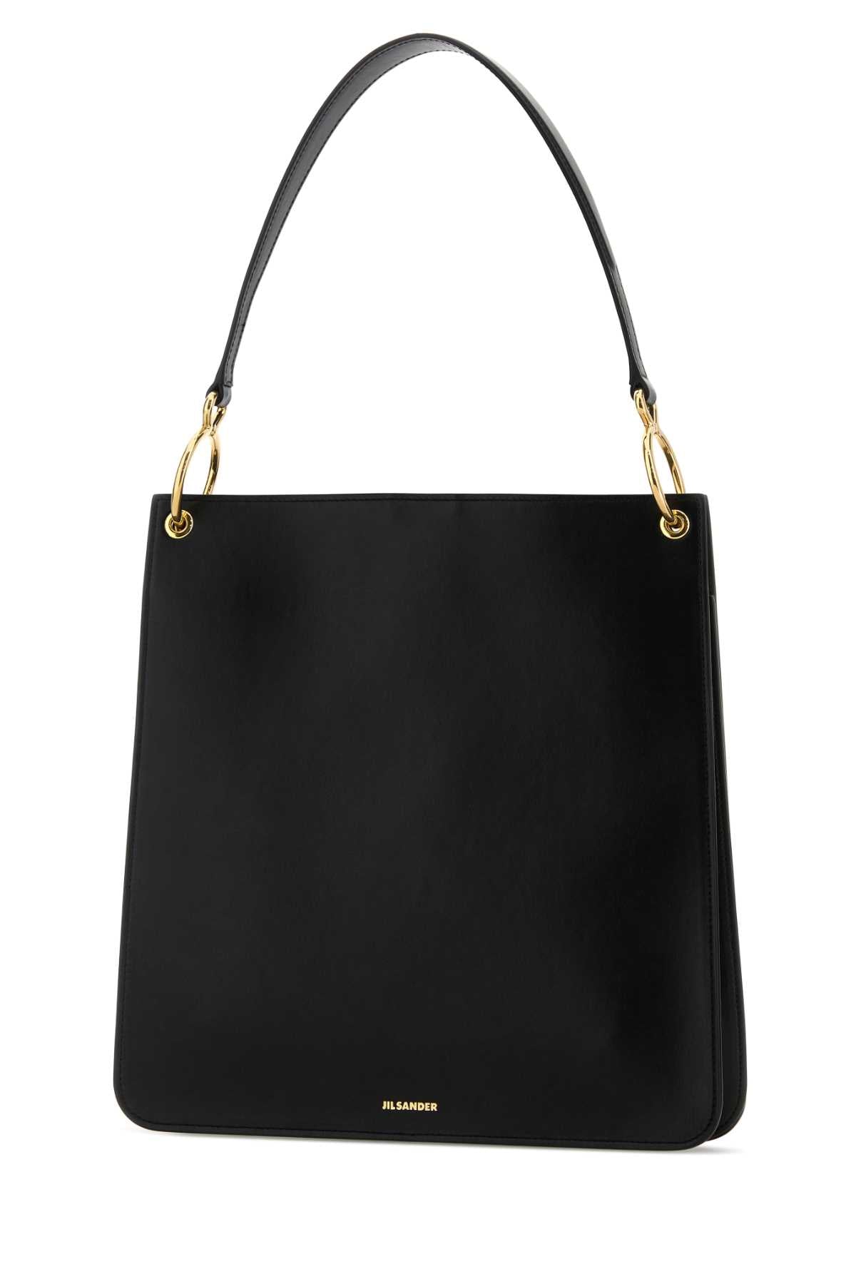 JIL SANDER Jil Sander Women Black Leather Otto Shoulder Bag