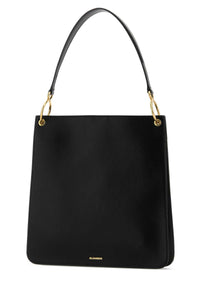 JIL SANDER Jil Sander Women Black Leather Otto Shoulder Bag