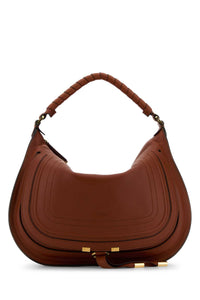 Chloe Women Caramel Leather Marcie Shoulder Bag