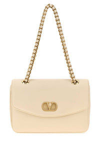 Valentino Garavani Women Ivory Leather Djuna Shoulder Bag
