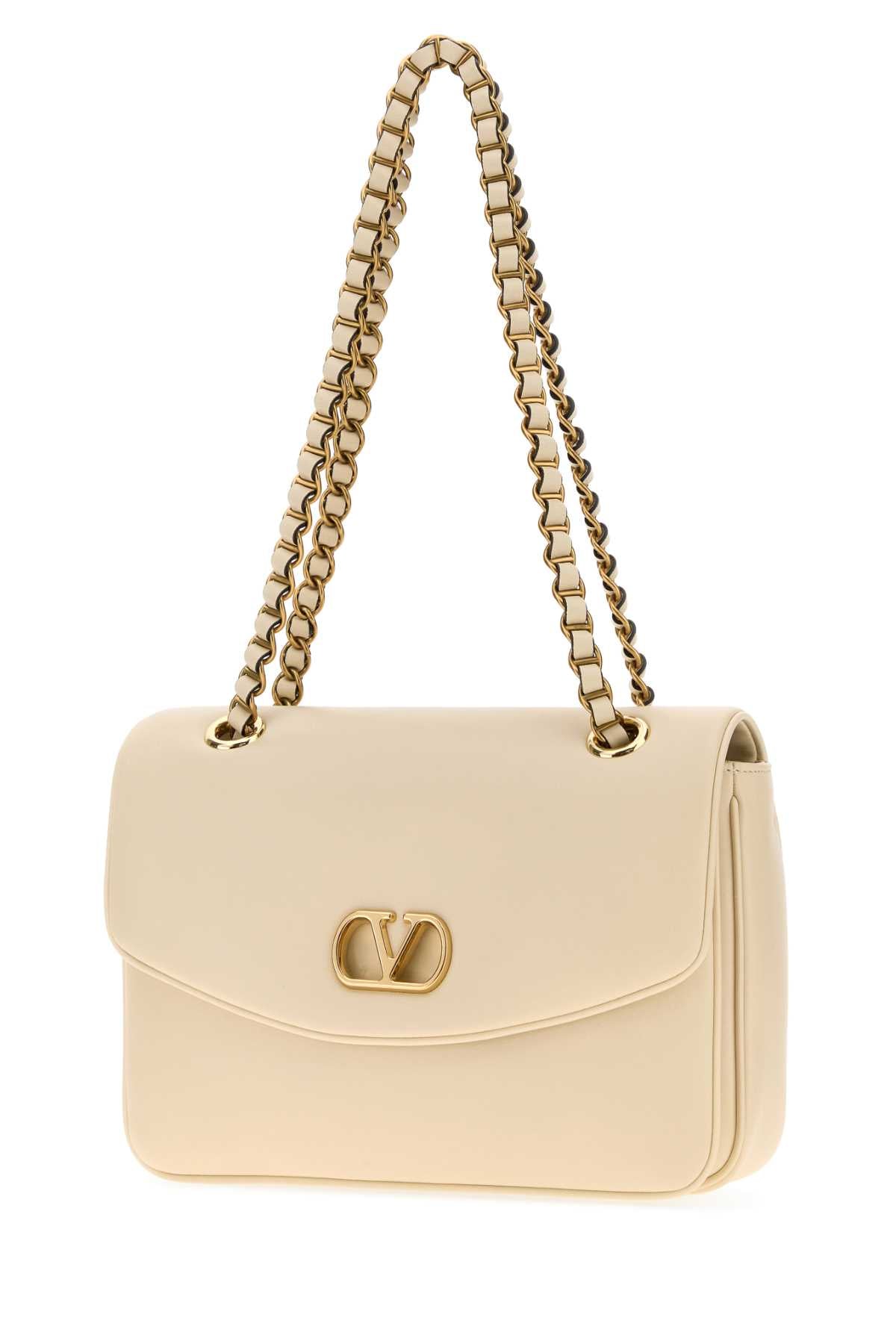Valentino Garavani Women Ivory Leather Djuna Shoulder Bag