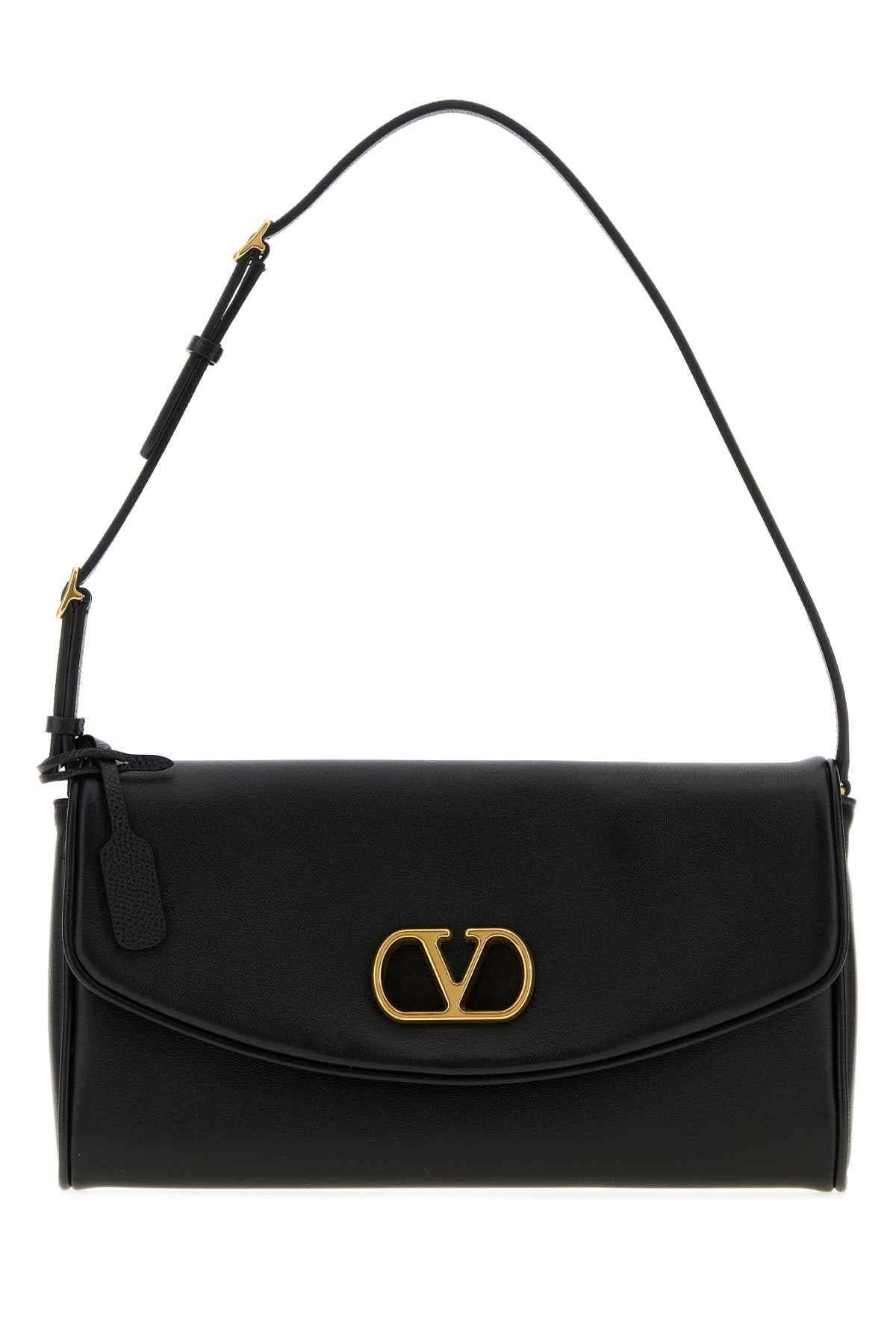 Valentino Garavani Women Black Nappa Leather Devain Shoulder Bag