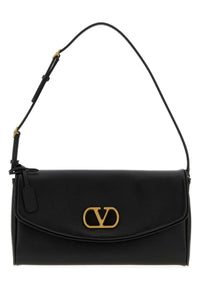 Valentino Garavani Women Black Nappa Leather Devain Shoulder Bag
