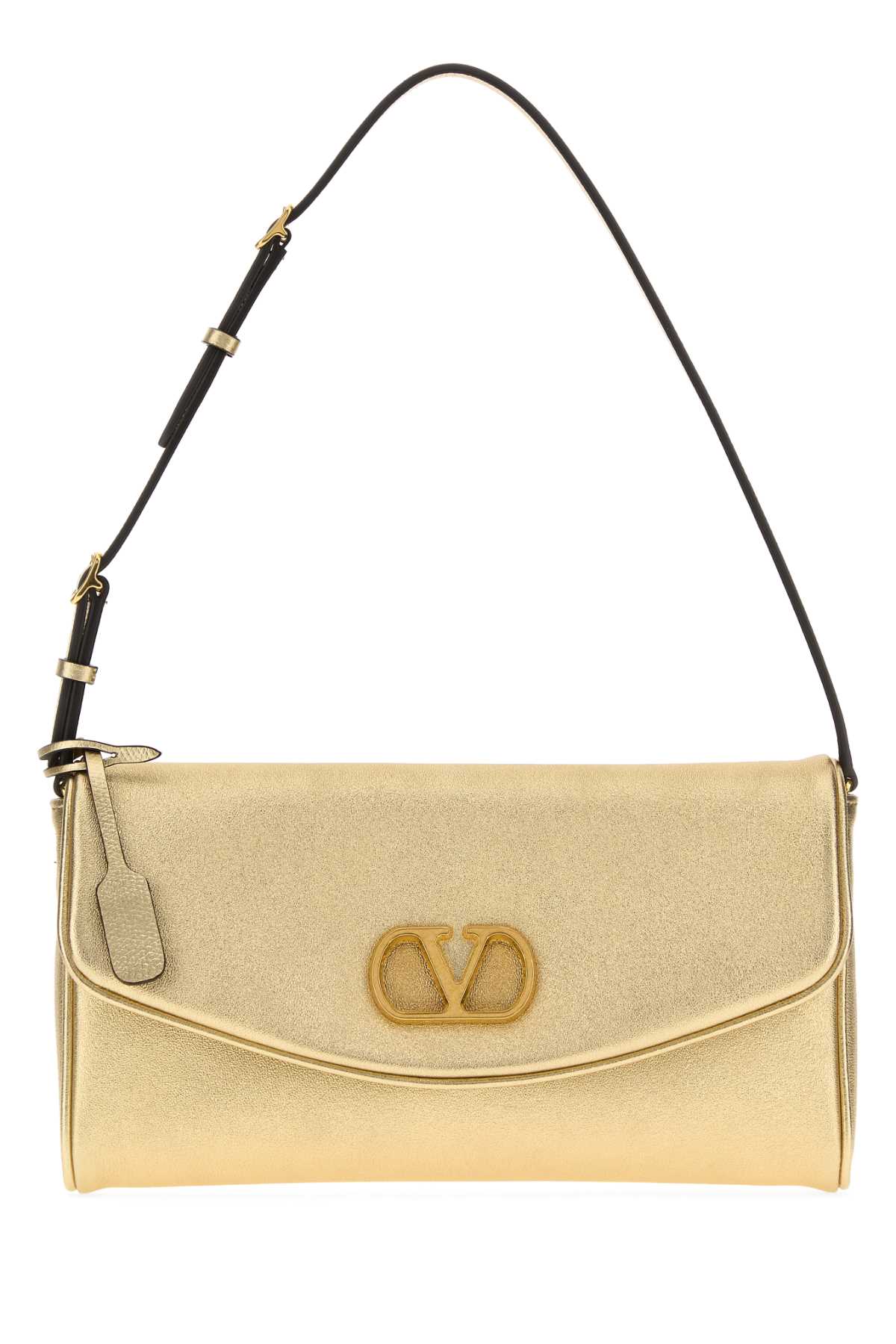 Valentino Garavani Women Gold Nappa Leather Devain Shoulder Bag