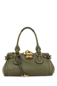 CHLOE Chloe Women Army Green Leather Paddington Shoulder Bag
