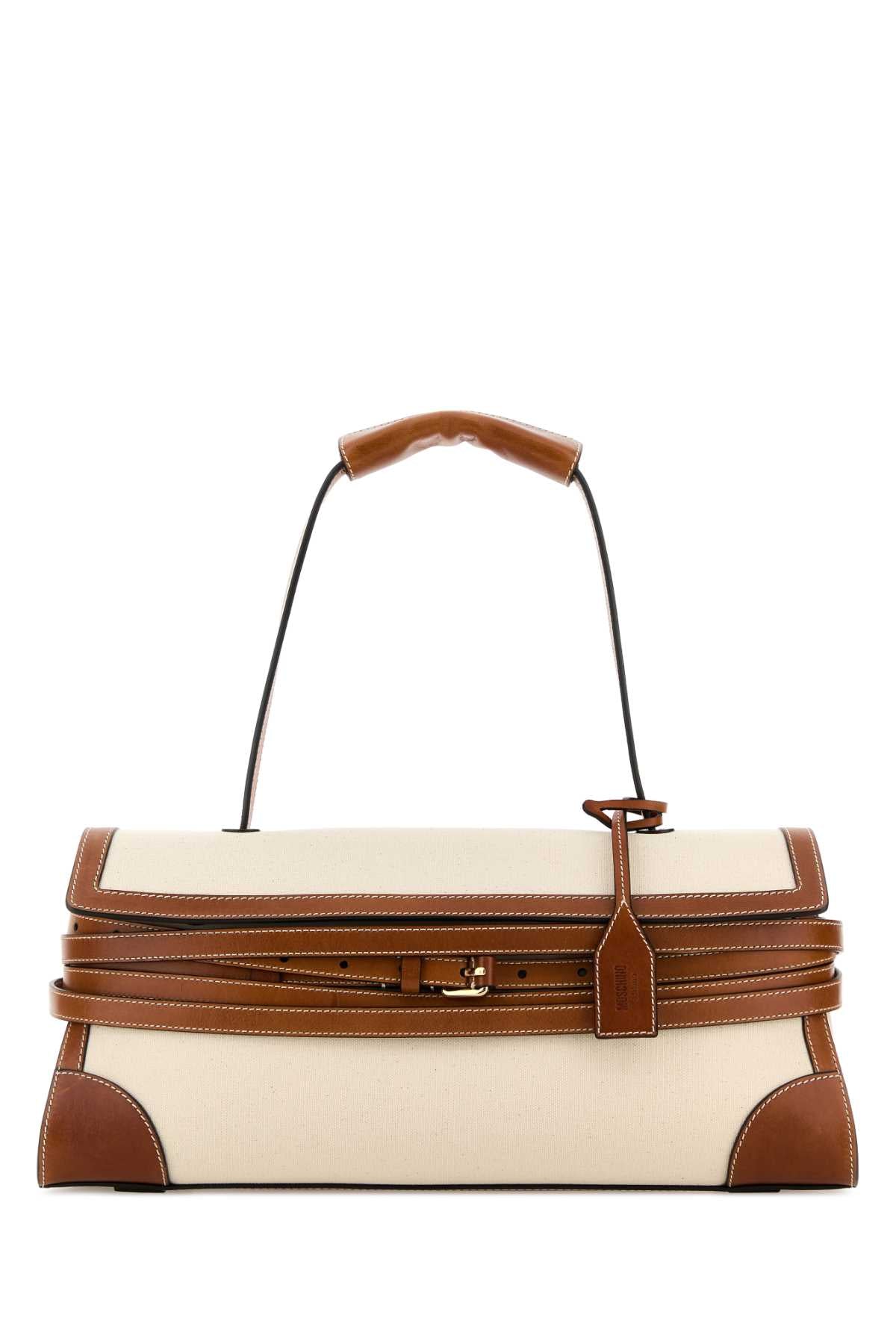 MOSCHINO Moschino Women Sand Canvas Shoulder Bag