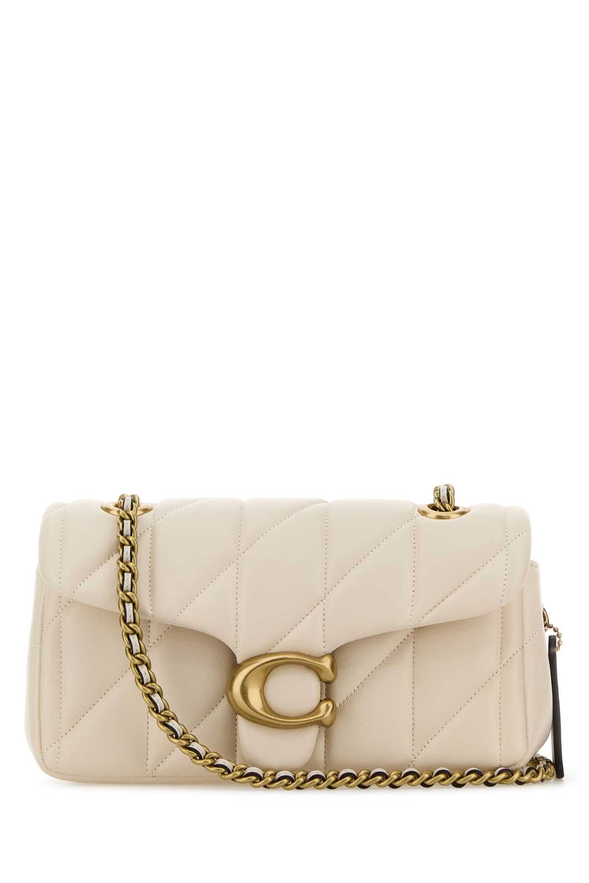 Coach New York Women Ivory Leather Tabby 20 Shoulder Bag