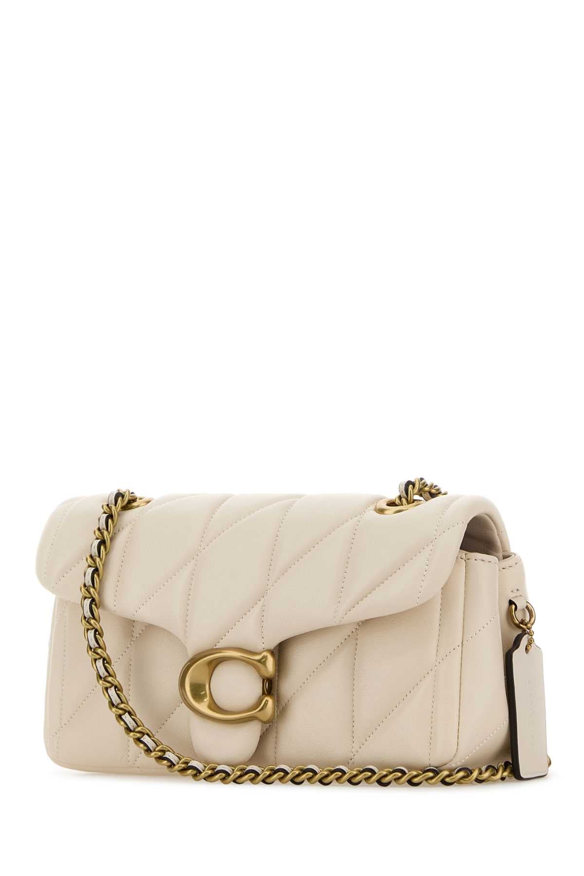 Coach New York Women Ivory Leather Tabby 20 Shoulder Bag