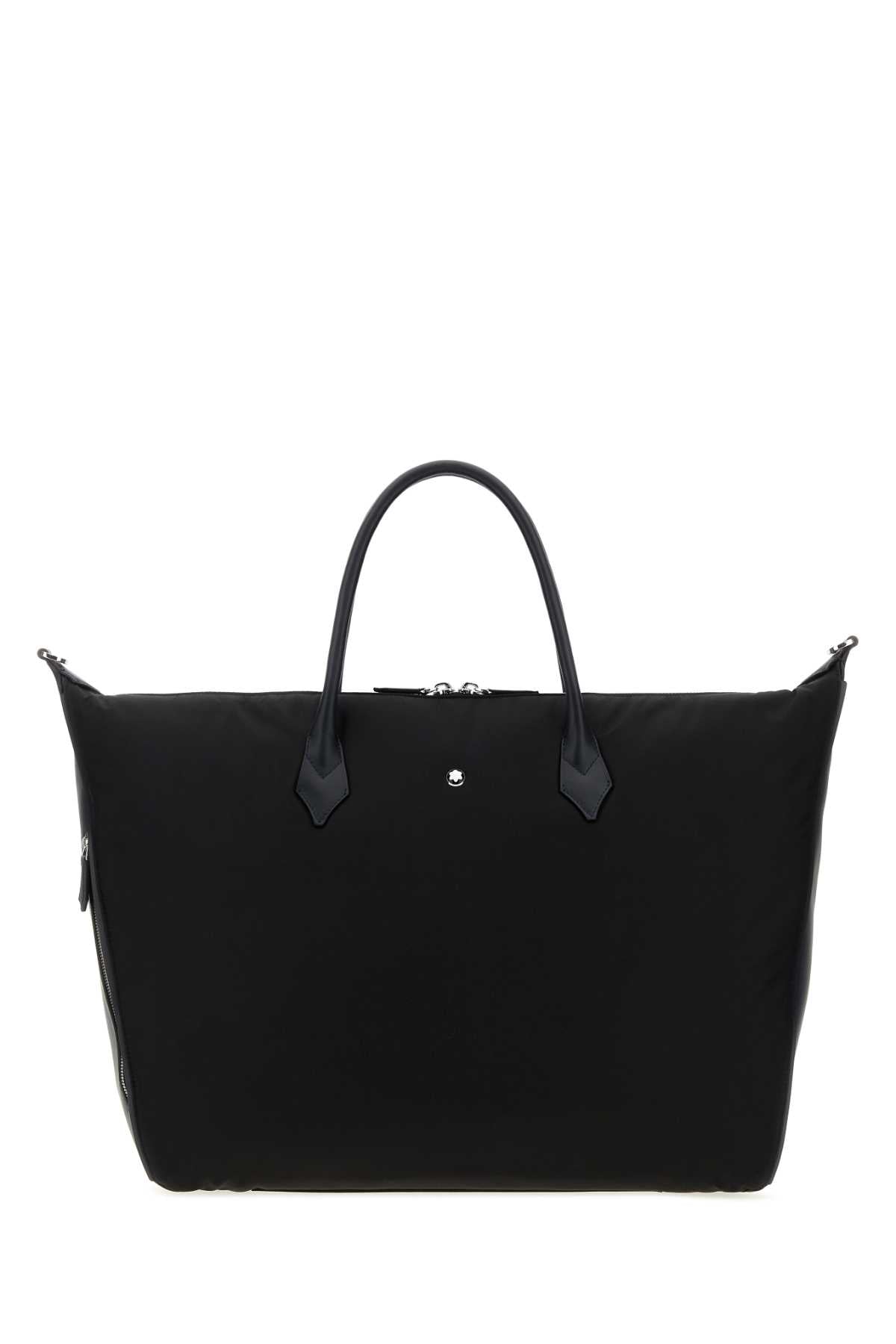 Montblanc Men Black Canvas Weekender 43 Travel Bag