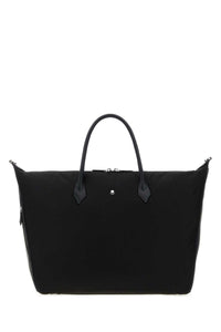 Montblanc Men Black Canvas Weekender 43 Travel Bag