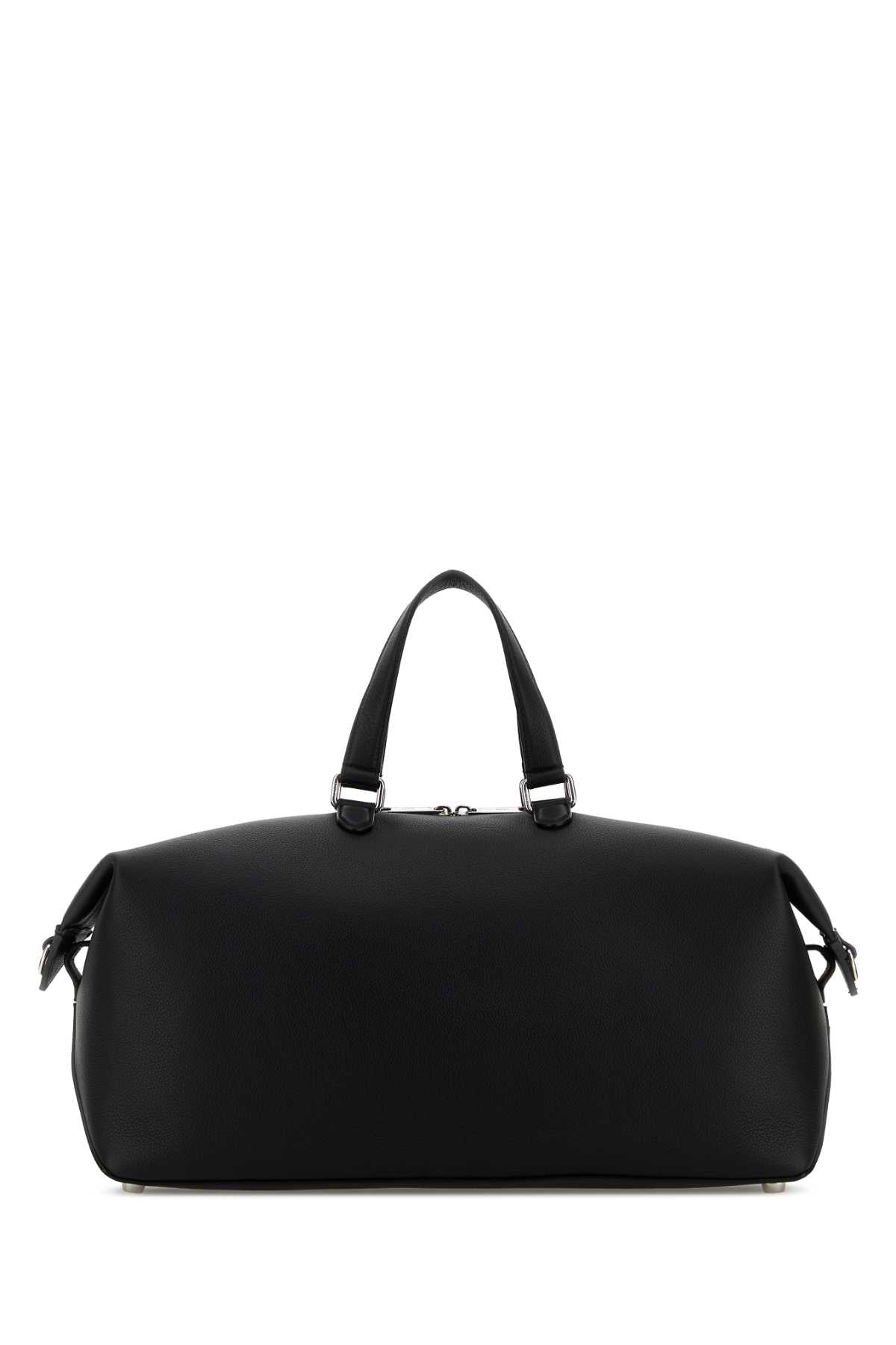 Fendi Men Black Leather Fendi Lui 45 Travel Bag