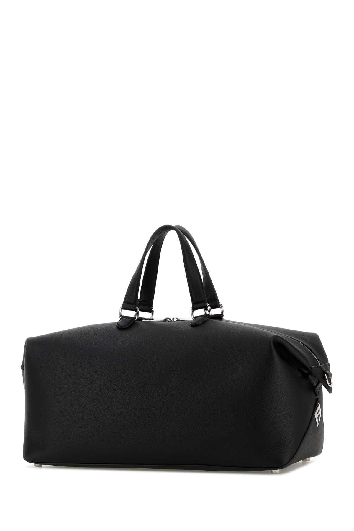 Fendi Men Black Leather Fendi Lui 45 Travel Bag