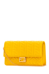 Fendi Women Yellow Nappa Leather Baguette Wallet