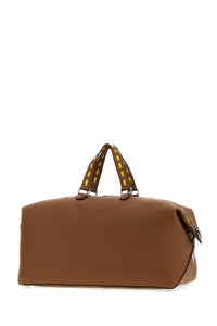 FENDI Fendi Men Caramel Leather Fendi Lui 45 Shopping Bag
