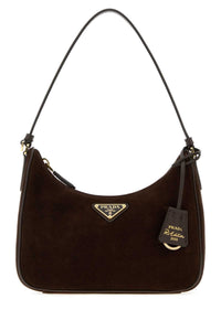 PRADA Prada Women Brown Suede Prada Re-Edition 2005 Shoulder Bag