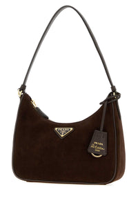 PRADA Prada Women Brown Suede Prada Re-Edition 2005 Shoulder Bag