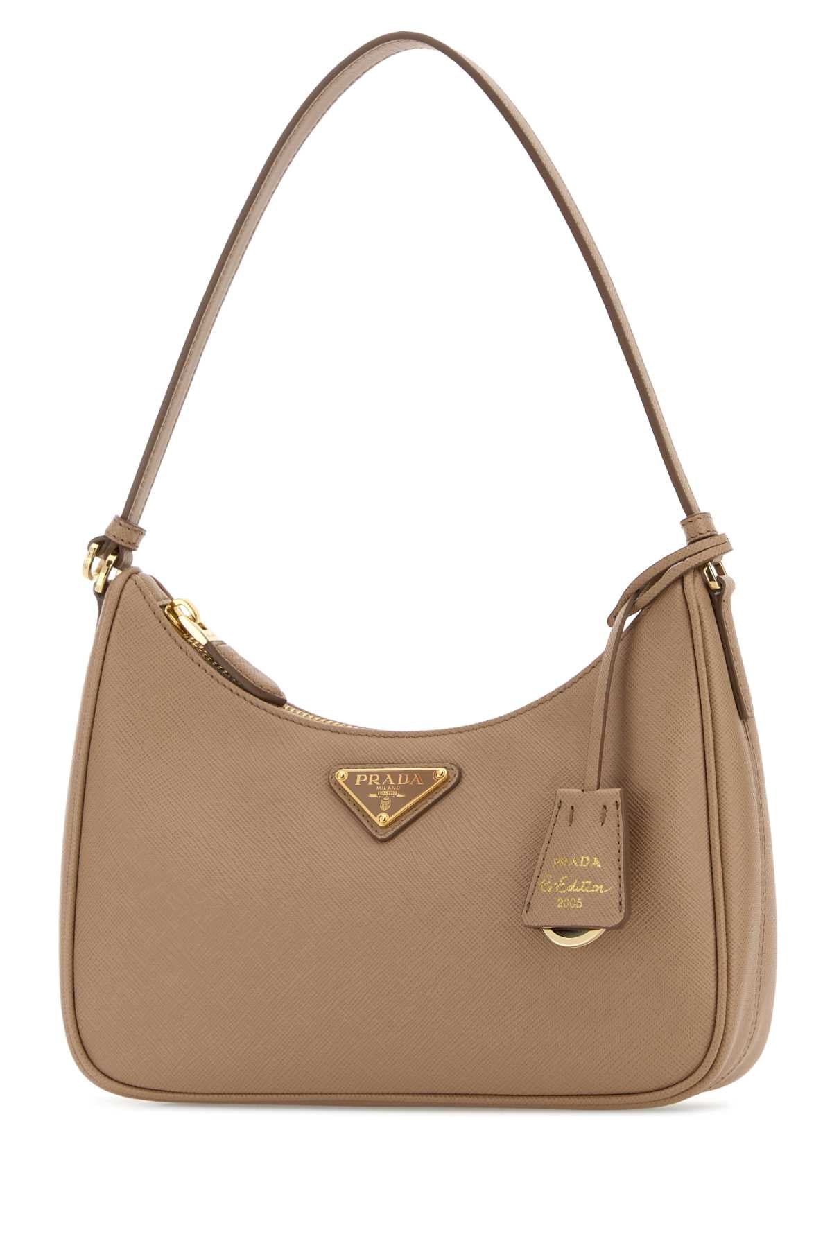 PRADA Prada Women Beige Leather Prada Re-Edition 2005 Shoulder Bag