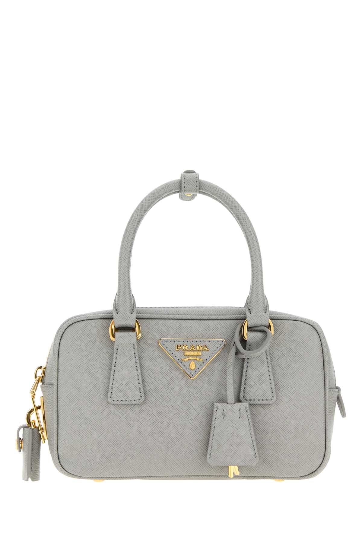 Prada Women Powder Blue Leather Handbag